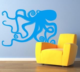 Octopus Swimming in Ocean Sea Creature Tentacle Animals Vinyl Sticker 