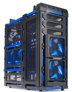 Antec Lanboy air Blue Black / Blue ATX Mid Tower Computer Modular Case 