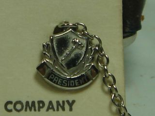 Vintage Sterling Silver President Lapel Pin by Bale Pin Company Boston 