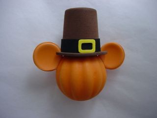 Disney Pilgrim Pumpkin Mickey Head Antenna Topper