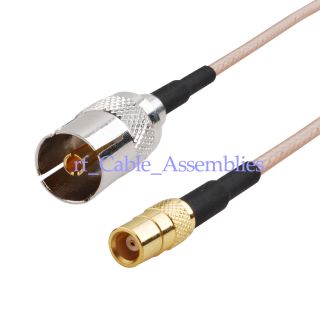 Antenna Cable IEC DVB T TV PAL Female to MCX Jack RG316 Cable Jumper 