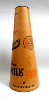 Vintage Showalters Dairy ButtermilkBottle w Cap Phoenixville PA 