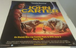 John Carter DVD Movie Poster 1 Sided Original Mini Sheet 22x28 Taylor 