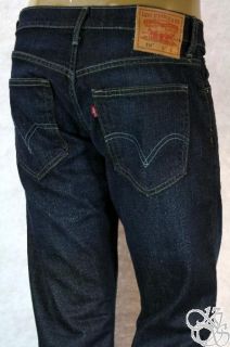 Levis Jeans 514 Slim Fit Straight Leg Dark Indigo Stake Wash Mens 