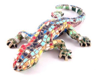 Barcino Gecko Lizard Salamander Mosaic Design Magnet in Gift Box 