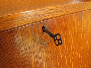 GOOD Antique GUSTAV STICKLEY Drop Front Desk MISSION Oak w1598