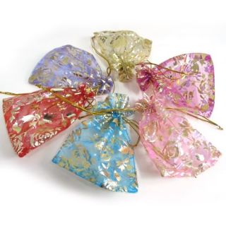100x Organza Jewelry Candy Party Favor Pouch Pack Wedding Gift Sweet 