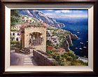 SAM PARK From Positano To Amalfi Original Art canvas, Publisher COA 