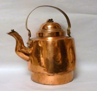 Antique Swedish Copper Tea Kettle for Wood Burning Stove
