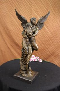   Eros Aphrodite Venus Winged Lovers Bronze Marble Statue Art