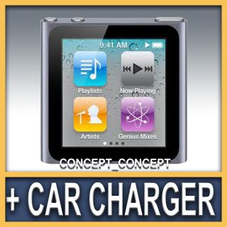 Apple iPod nano 6TH Generation GRAPHITE 8 GB NEWEST MODEL BONUS