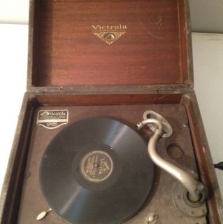 Antique Vintage Victor Victrola Phonograph Record Player