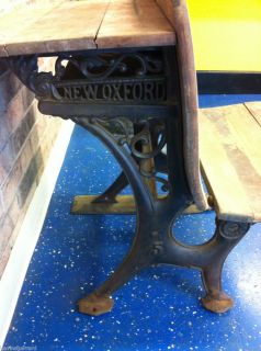 Antique Childs School Desk New Oxford Cast Iron Legs