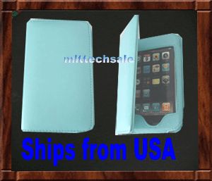 New Blue Leather Case Skin for Apple iPod Touch iTouch
