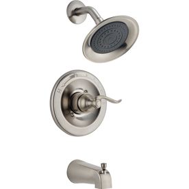 Delta Foundations Windemere Brushed Nickel 1 Handle Tub Shower Faucet 