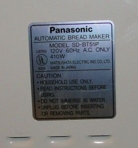 This is a used Panasonic SD BT51P Automatic Bread Maker. This is fully 