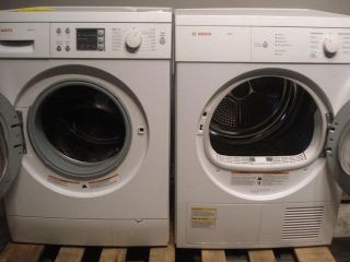 Bosch 24 Front Load Washer and Dryer White WAS24460UC WTV76100US 