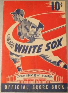   Sox Boston Red Sox Program Ted Williams Luke Appling Comiskey