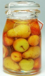 miniature jar of fruit compote ooak handmade