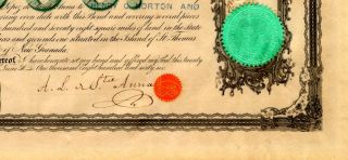 1866 General Santa Anna 1st Mortgage Bond Authenticated