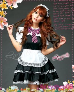 Sexy Womens Christmas Costume French Maid Outfit Princess Cosplay 