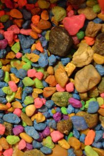 Colorful aquarium gravel. Some new & Some used. All clean