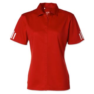 Ladies Adidas Golf ClimaLite 3 Stripe Womens Polo Shirt
