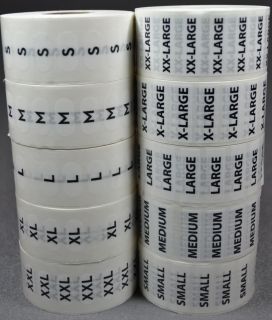   Clear Tape Clothing Size Stickers Strips Sticker Labels Retail Labels