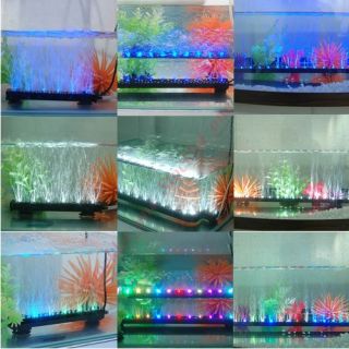 Aquarium Fish Water Tank LED Bubble Light Lamp Waterproof 100 240V LED 