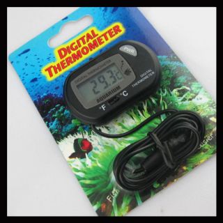 Aquarium LCD Digital Thermometer Sensor Fish Tank Water Marine