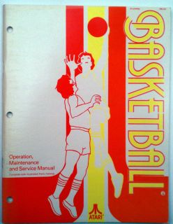 Atari Arcade Game Basketball Operation Maintenance and Service Manual
