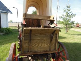Antique Covered Horse Drawn Chuck Wagon VG Wood Wheels useable John 