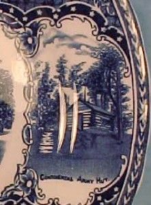VIEWS OF VALLEY FORGE BLUE TRANSFERWARE PLATE Wow