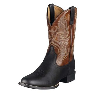 Ariat Western Boots Mens Cowboy Heritage Horseman Black 10002584