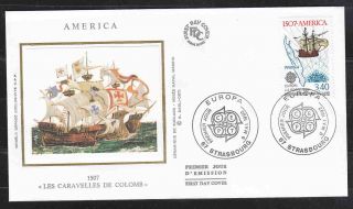 France FDC Christopher Columbus Europa Map AAD4049