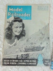1948 OCT AND AUGUST MODEL RAILROADER MAGAZINES & 1972 MAY RR MODEL 