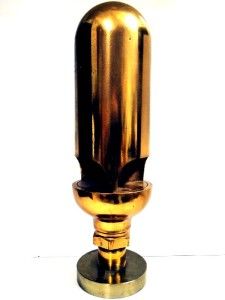 RARE ANTIQUE/VINTAGE POWELL VALVE CO. BRASS STEAM WHISTLE #5 FOR BOAT 