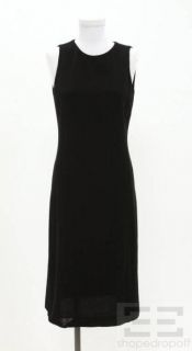 Armani COLLEZIONI Black Woven Sleeveless Dress Size 4