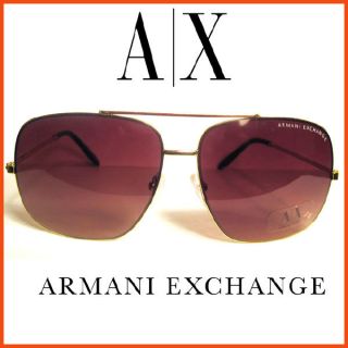Armani Exchange Aviator Sunglasses AX 118 s Gold Purple