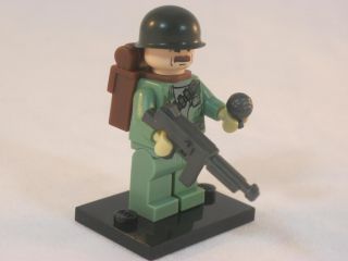 Lego US Army Infantry Soldier Marine Corps USMC WW2 Military Figure 
