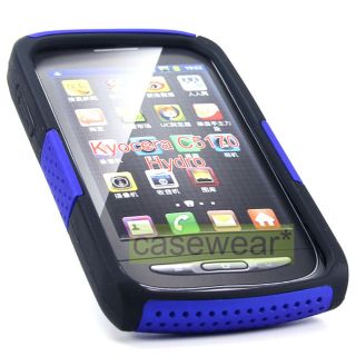 Blue Apex Perforated Hard Case Gel Cover for Kyocera Hydro C5170 Boost 