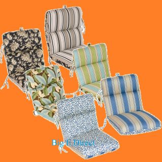 Reversible Replacement Outdoor Patio Chair Cushion 100 Spun Polyester 