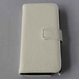 Folio Leather Case Cover for Apple iPod Touch 5 5g 5th Gen White 