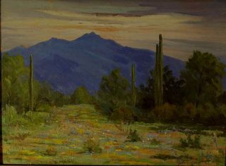 Arthur J Hammond 1875 1947 Nocturnal Desert Scene