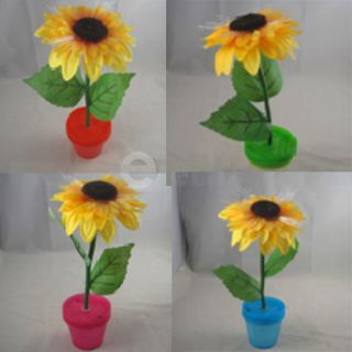Sunflower Flowers Transparent Vase Artificial Decor