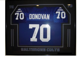 Art Donovan Autographed Framed Baltimore Colts Jersey