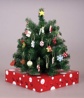   Tree with 24 Ornaments Like Mini Artificial Christmas Tree