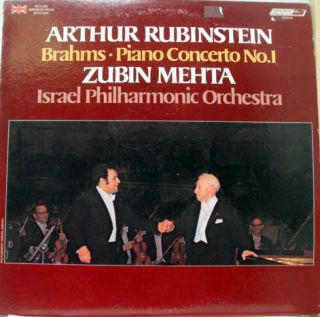 Artur Rubinstein Zubin Mehta Brahms Piano Concerto No 1 LP VG CS 7018 