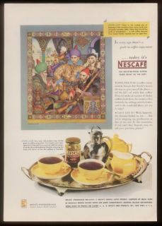 1946 Arthur Szyk Damascus 1554 Ad Art Nescafe Coffee Ad
