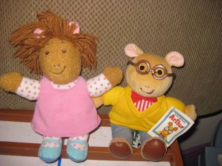 Arthur and D w Stuffed Plush Dolls Arthur New with Tags